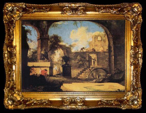 framed  Francesco Guardi Capriccio, ta009-2